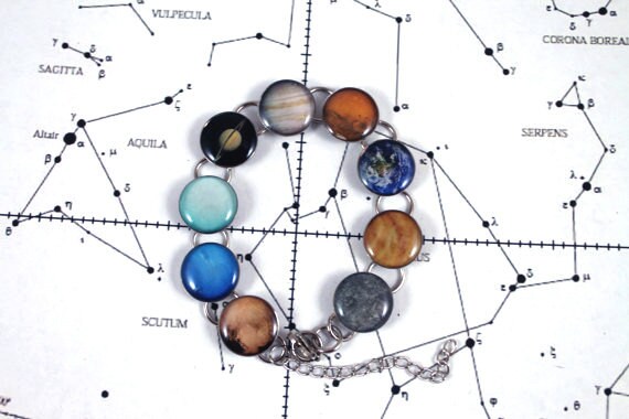 Solar System Bracelet With Pluto