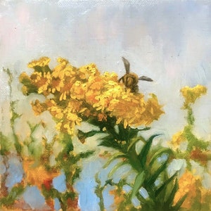 Native; Apis Mellifera & Solidago sempervirens (Bee and Golden Rod)