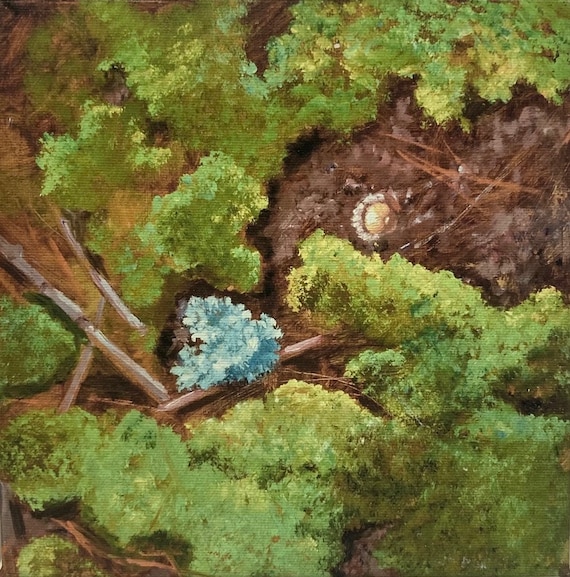 Moss Painting Etsy
