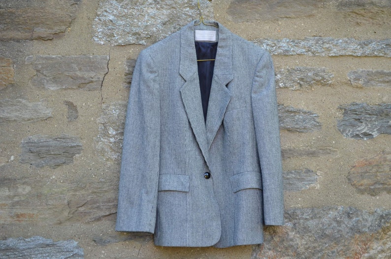 ON SALE Vintage Suit by Evan Picone in Black /& White Check Size 12