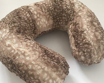 Nursing Pillow Cover Fawn Minky Baby Deer Minky Soft Brown Tan Cream Baby Gift Shower Gift