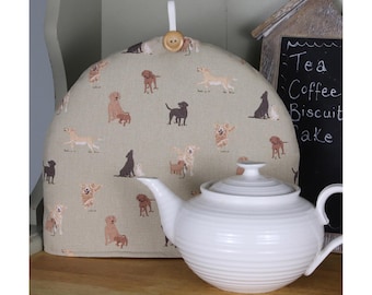 Handmade Labrador Retriever Tea Cosy | Sophie Allport Fabric, Country Kitchen Accessory