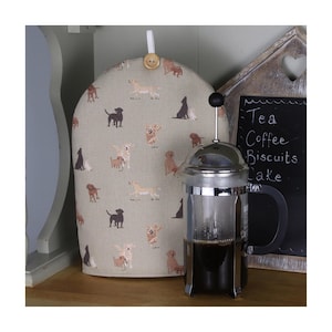 Handmade Labrador Retriever Coffee Cosy | Sophie Allport Fabric Cafetiere cover | New Home present
