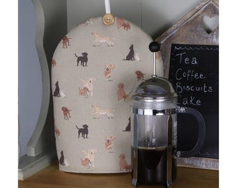 Handmade Labrador Retriever Coffee Cosy | Sophie Allport Fabric Cafetiere cover | New Home present