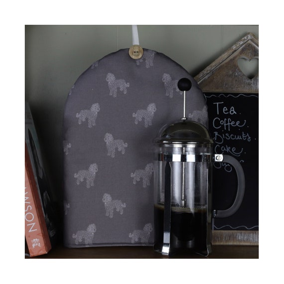 Cafetiere cosy French press Coffee Cosy in Cockapoo Fabric Gift for cockapoo lover. designed by Harris /& Home Mink Cockapoo gift