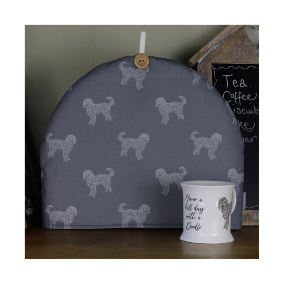Cafetiere cosy French press Coffee Cosy in Cockapoo Fabric Gift for cockapoo lover. designed by Harris /& Home Mink Cockapoo gift