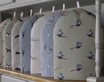 Coffee Cosy | Cafetiere Cosy | Coffee cover | Handmade in Sophie Allport fabrics | Animal Dog Birds print |  Housewarming coffee lover gift