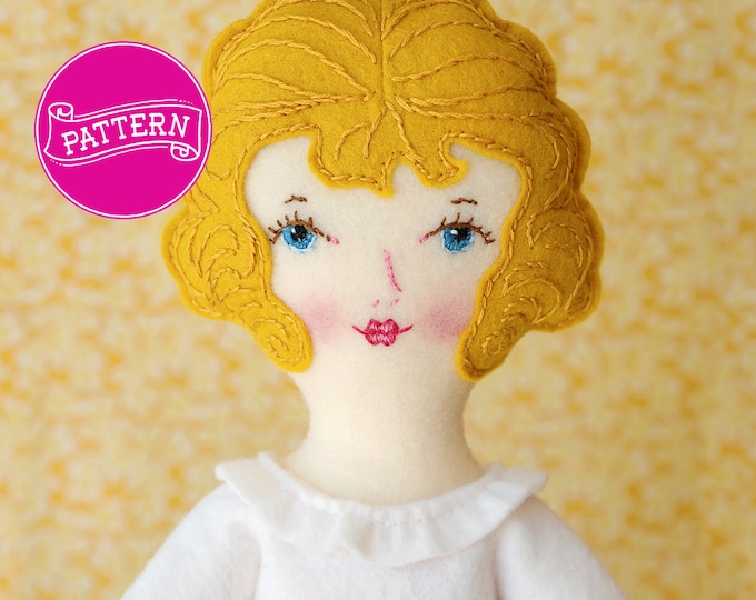 PDF Doll Pattern Wool Felt Doll Art Doll Wool Felt Pattern Etsy