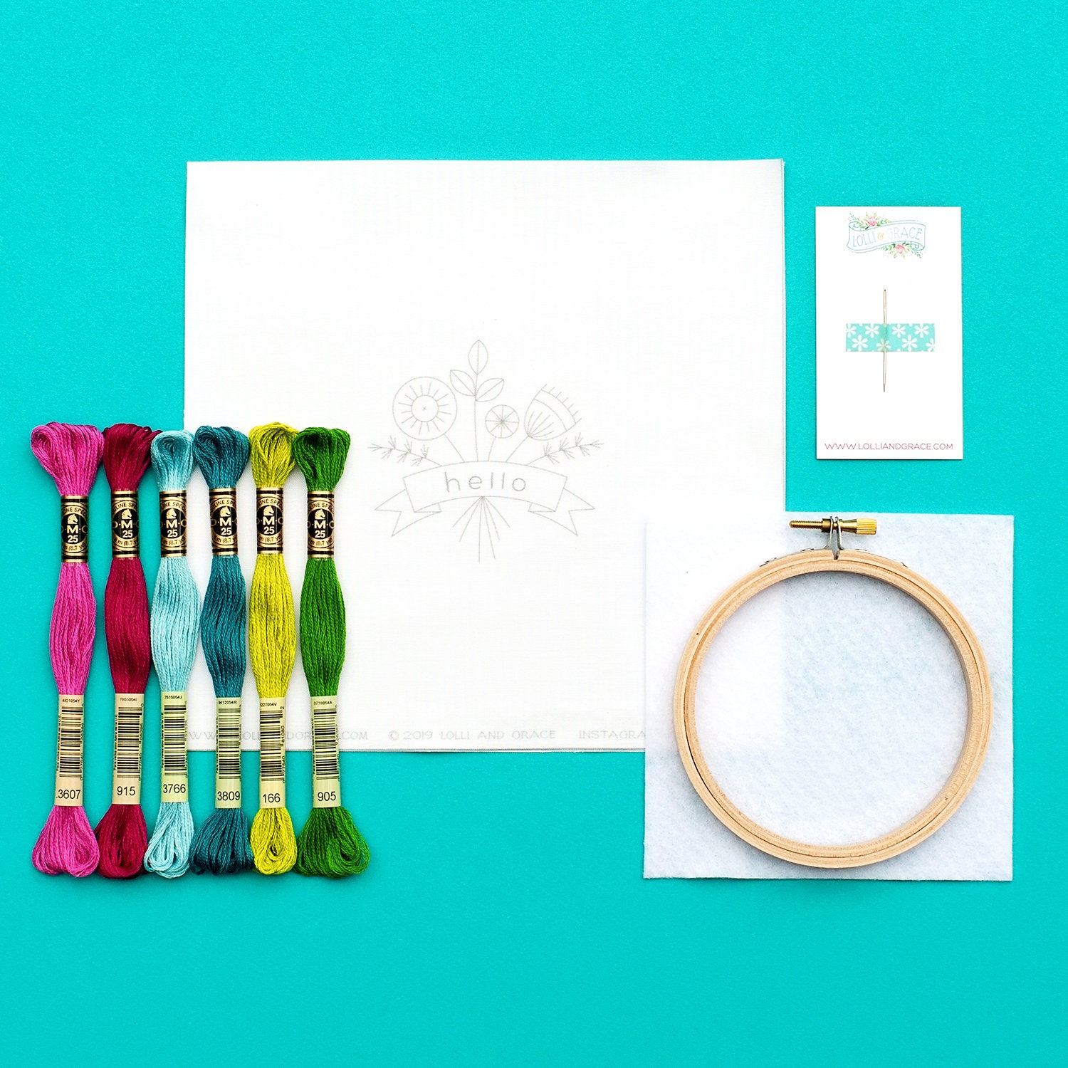 Beginner Embroidery Kit Hand Embroidery Needle Craft Kit Etsy