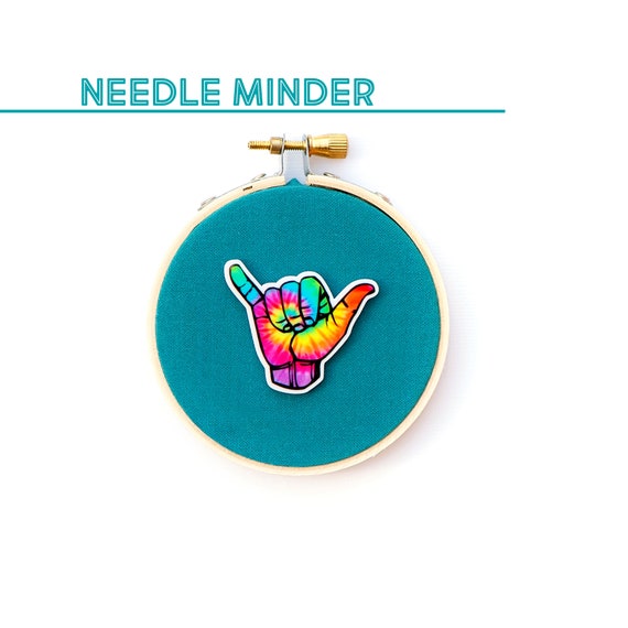 Tie Dye Hand Needleminder, Handmade Needle Minder, Embroidery Accessory,  Hang Loose Magnet, Shaka Needle Keeper, Cover Minder, Needle Magnet 