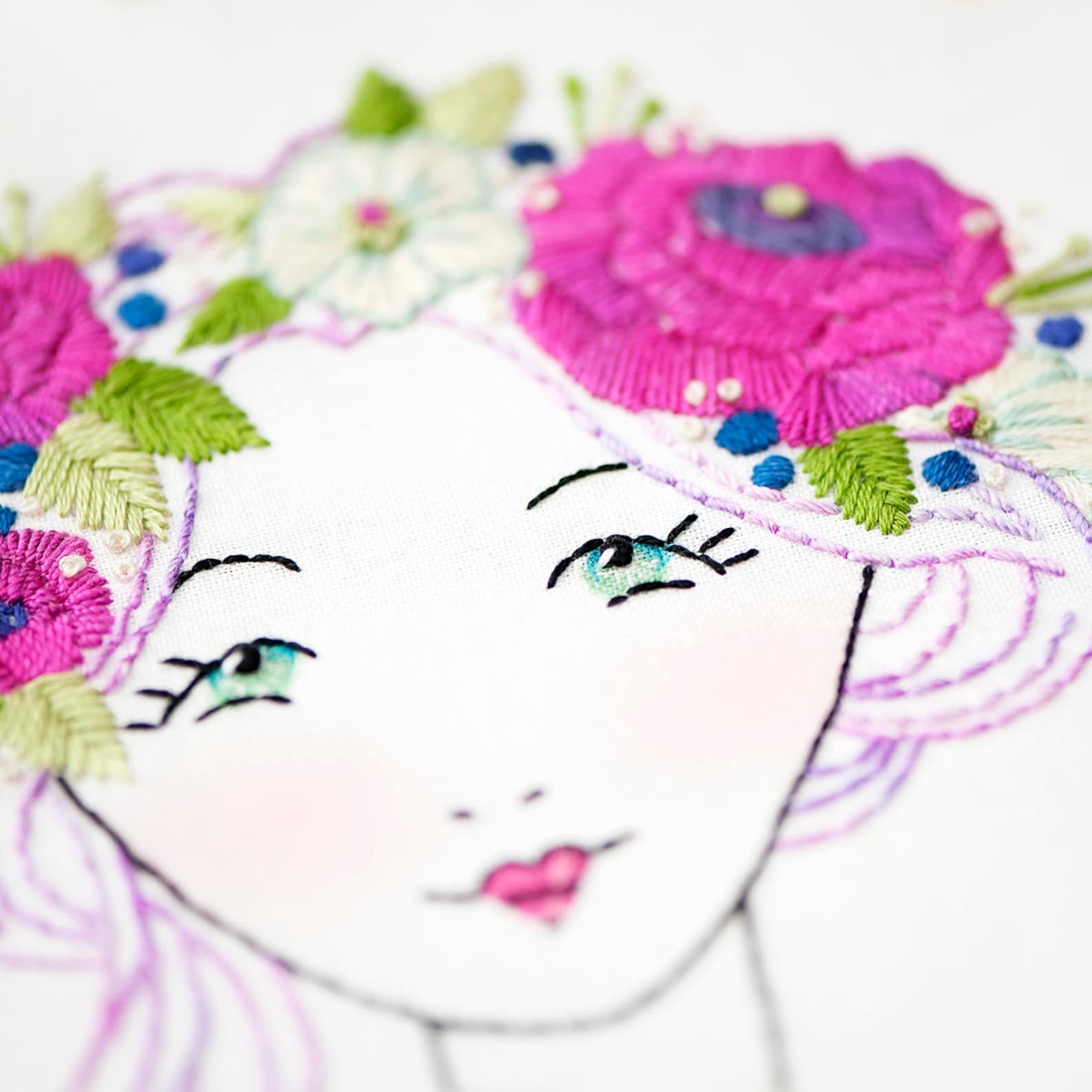 Embroidery Pattern Flower Crown Hand Embroidery PDF Floral Etsy