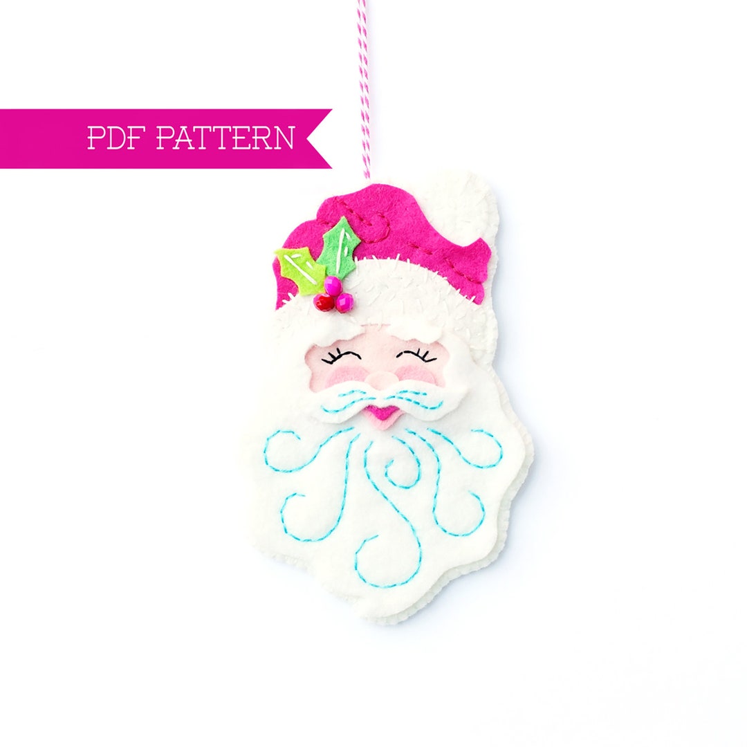 PDF Pattern Santa Ornament Christmas Ornament Felt Pattern - Etsy