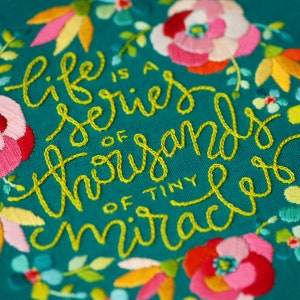 Embroidery Pattern, Floral Embroidery, Flower Pattern, PDF Pattern, Quote Embroidery, Hand Embroidery, Embroidery Quote, DIY Embroidery image 5