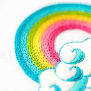 Rainbow PDF Embroidery Pattern, Hand Embroidery Pattern, Cloud PDF Pattern, Baby Shower Gift, Digital pattern, Beginner Embroidery Pattern image 2