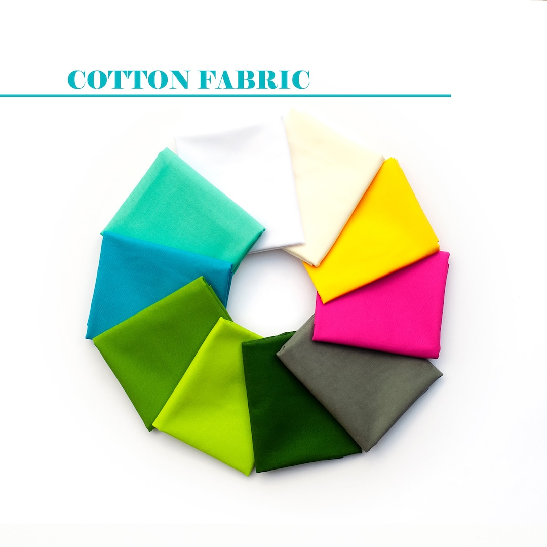 Cotton Fabric Fat Quarter for Embroidery, Kona Cotton, Fat Quarter