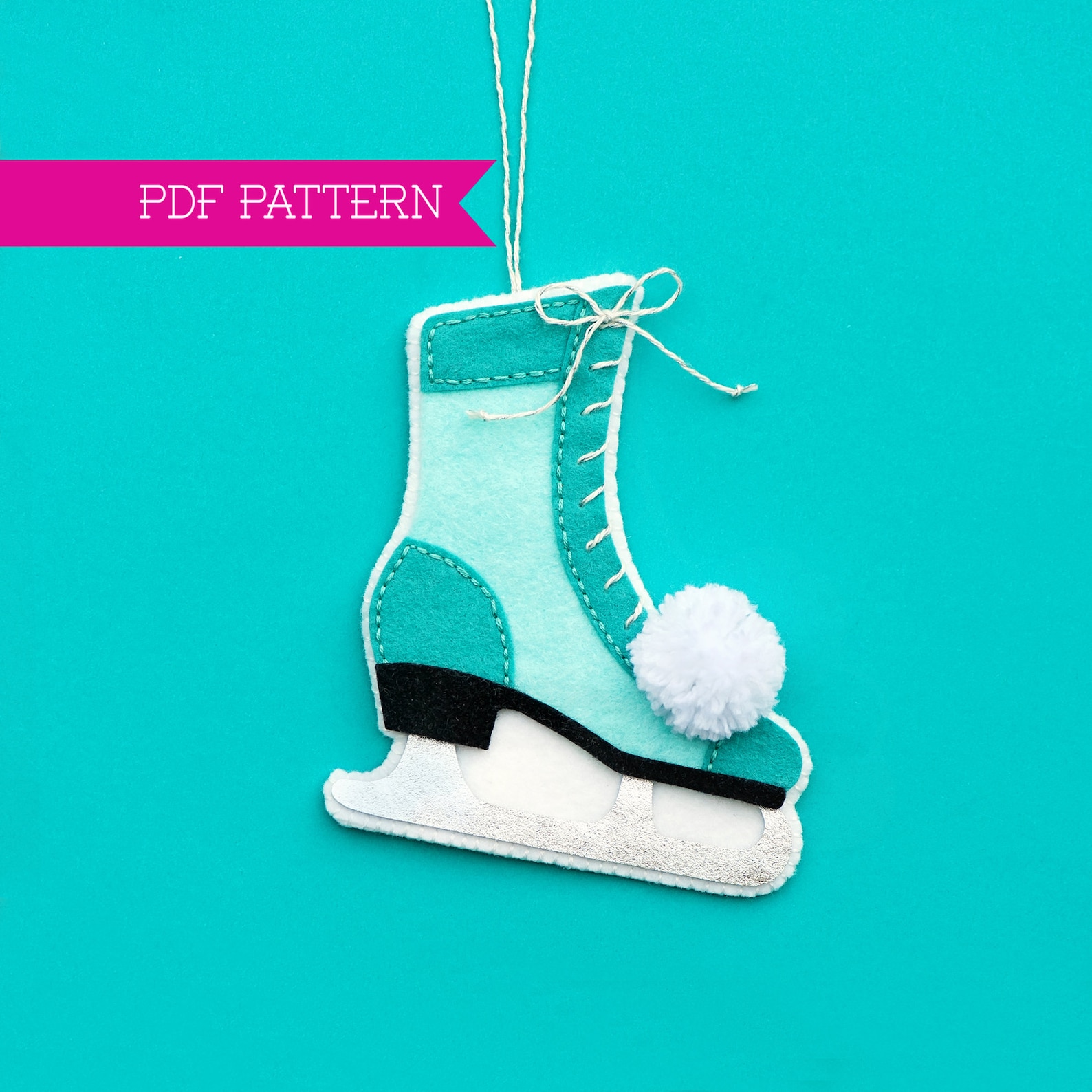 Skate Ornament PDF Pattern Christmas Ornament Felt Pattern Etsy