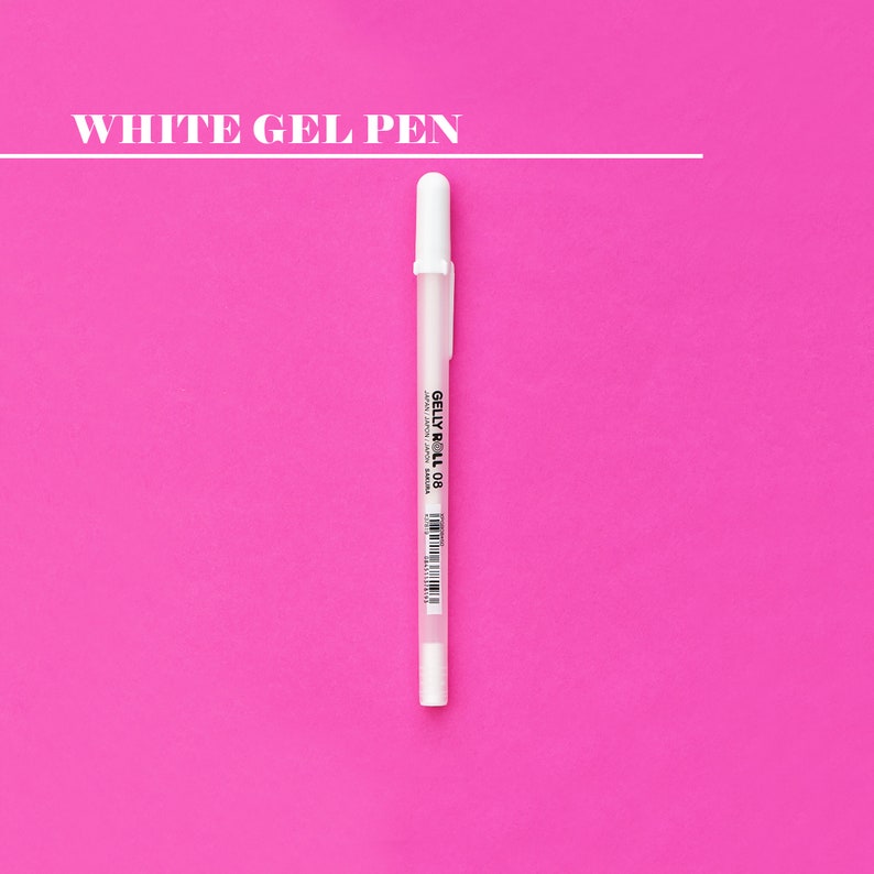 White Gel Pen 0.8 for Embroidery Transfer Transfer Pen for Etsy