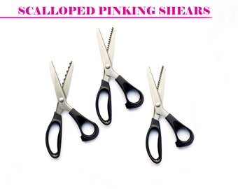 Scalloped Scissors, 3mm, 5mm, or 10mm scalloped scissors, Pinking Shears, Decorative Scissors for Fabric, Embroidery Scissors, Felt Scissors