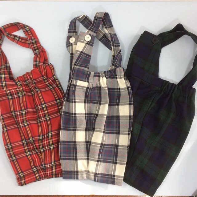 Tartan dungarees Etsy