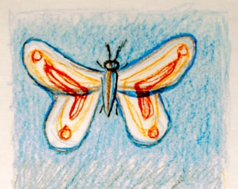 Butterfly- A Colored Pencil Drawing by Goodwin and Maxwell's TL Goodwin
