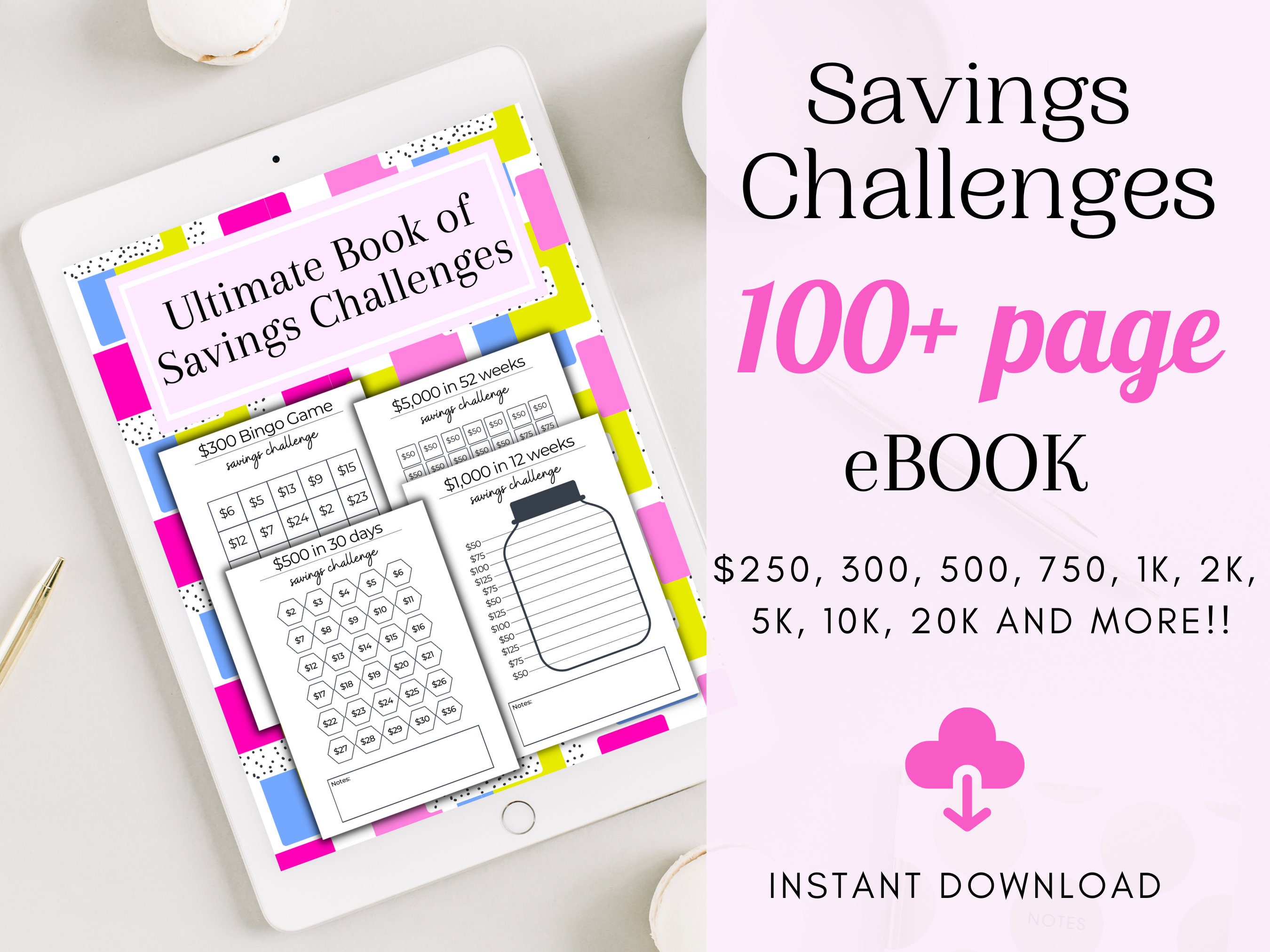 Savings Challenge Book Savings Challenge Bundle 13 Mini Savings Challenge Ebook Savings Tracker ...