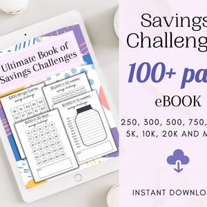Savings Challenge Book | Savings Challenge Printable | Savings Challenge Bundle | 13 Mini Savings Challenge eBook | Savings Tracker