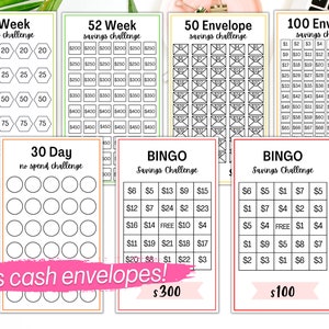 Mini Savings Challenge Bundle: A6 Budget Binder Inserts (PDF)