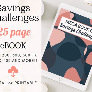 Savings Challenge Book | Saving Challenge Printable | 24 Pack Savings Challenge Bundle | Savings Tracker | 12 Month Savings Challenge