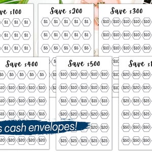 Mini Savings Challenge Trackers Bundle: A6 Budget Binder Inserts (PDF Pattern)