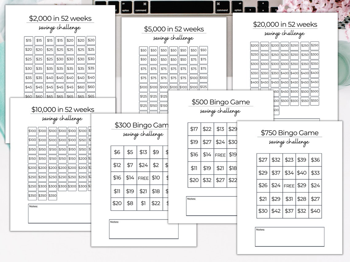 2024 Savings Challenge Book Savings Challenge Printable Digital Saving Challenge Bundle, 100 ...