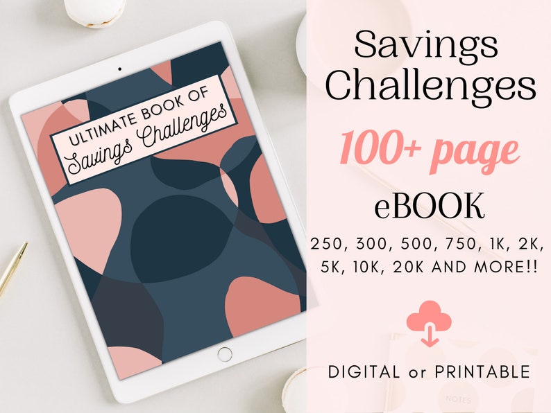 Savings Challenge Book Savings Challenge Printable Savings Etsy