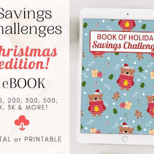 Digital Christmas Planner | Savings Challenge Book | Holiday Saving Tracker | Christmas Savings Challenge | Savings Challenge Bundle