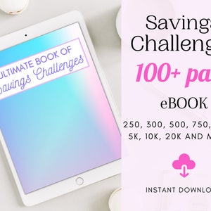 Savings Challenge Book | Savings Challenge Bundle eBook | Money Saving Bingo | Savings Challenge Printable | Savings Tracker