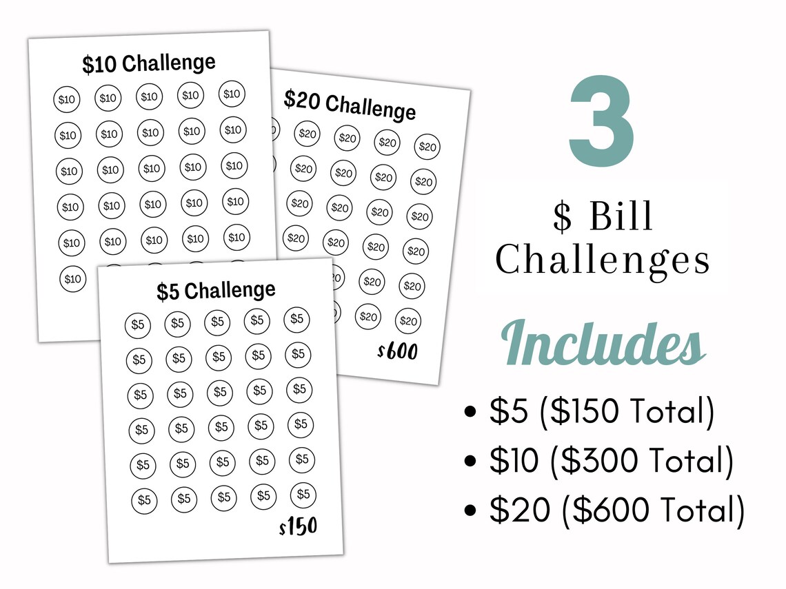 Savings Challenge Book Printable PDF Download Digital Savings Challenge ...