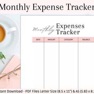 Expense Tracker Spreadsheet | Spending Tracker | Expense Log | Monthly Bill Tracker | Bill Payment Tracker | Monthly Budget