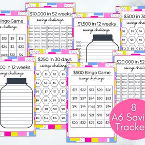 A6 Spar-Challenge-Tracker-Bundle (8er-Set) (PDF-Muster)