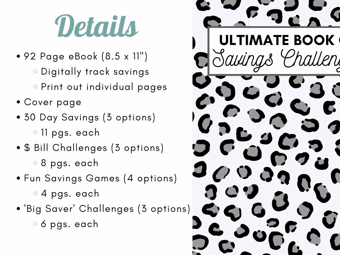 Savings Challenge Book Printable PDF Download Digital Savings Challenge Bundle 12 Month Savings ...