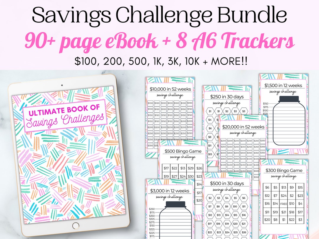 ★うさこ★ A6リフィル　savings challenge A6 Saving Challenge Printable - M176 – mrsneat