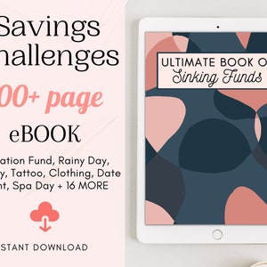 Sinking Funds Tracker | Savings Challenge Book | Personal Finance eBook | Budget Binder | Savings Challenge Bundle inspired by Dave Ramsey