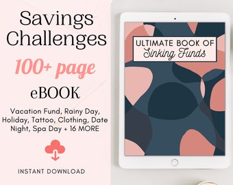 Sinking Funds Tracker | Savings Challenge Book | Personal Finance eBook | Budget Binder | Savings Challenge Bundle inspired by Dave Ramsey