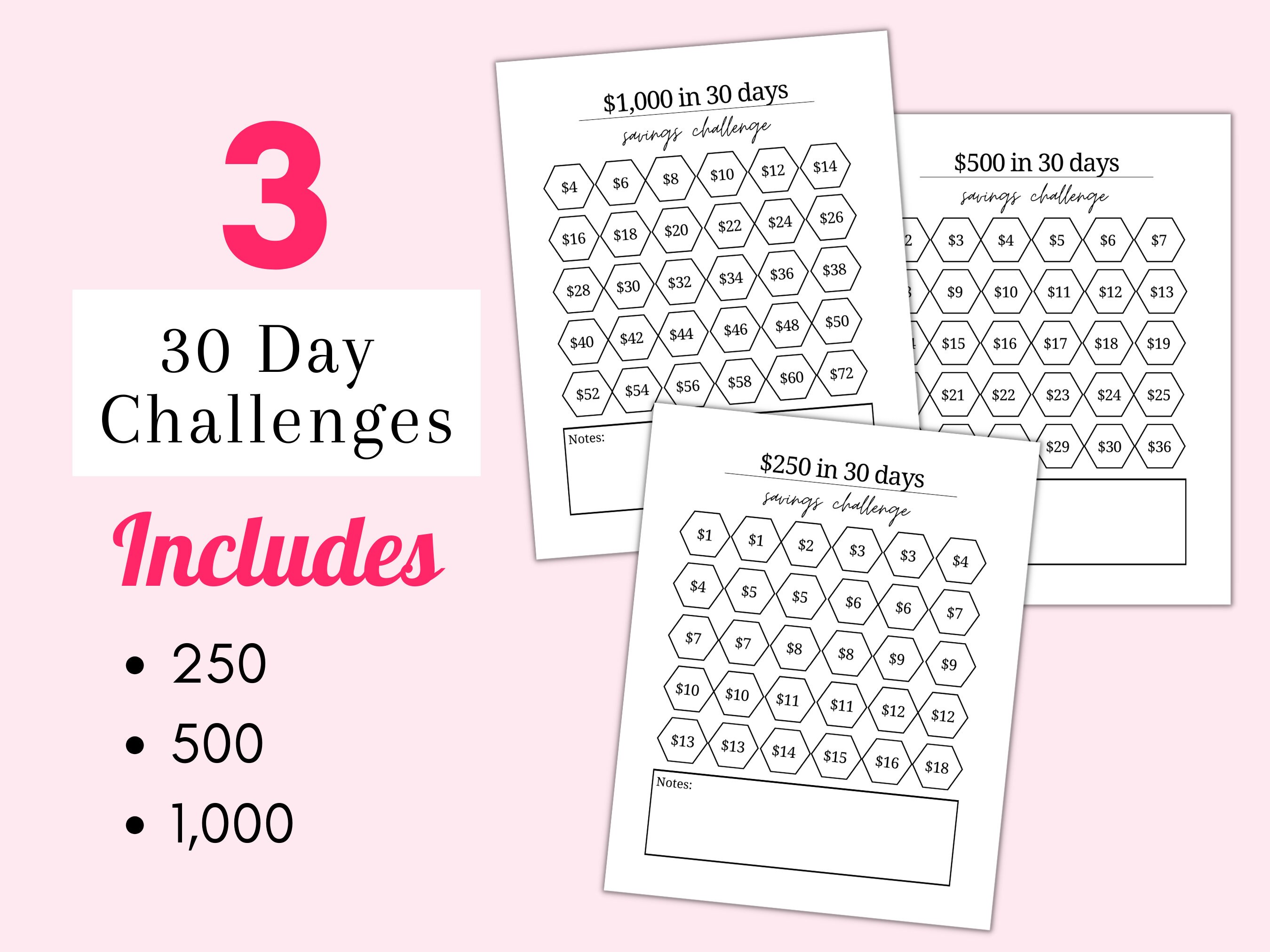 Savings Challenge Book 2023, 2024 Savings Challenge Bundle Digital Goodnotes Printable PDF ...