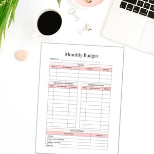 Budget Spreadsheet Monthly Budget Template Personal Finance Budget Planner Notebook Budget Book Spending Tracker image 2