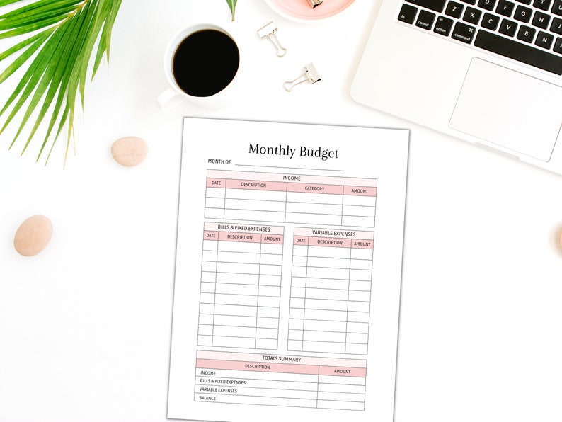 Budget Spreadsheet Monthly Budget Template Personal Finance Budget Planner Notebook Budget Book Spending Tracker image 2