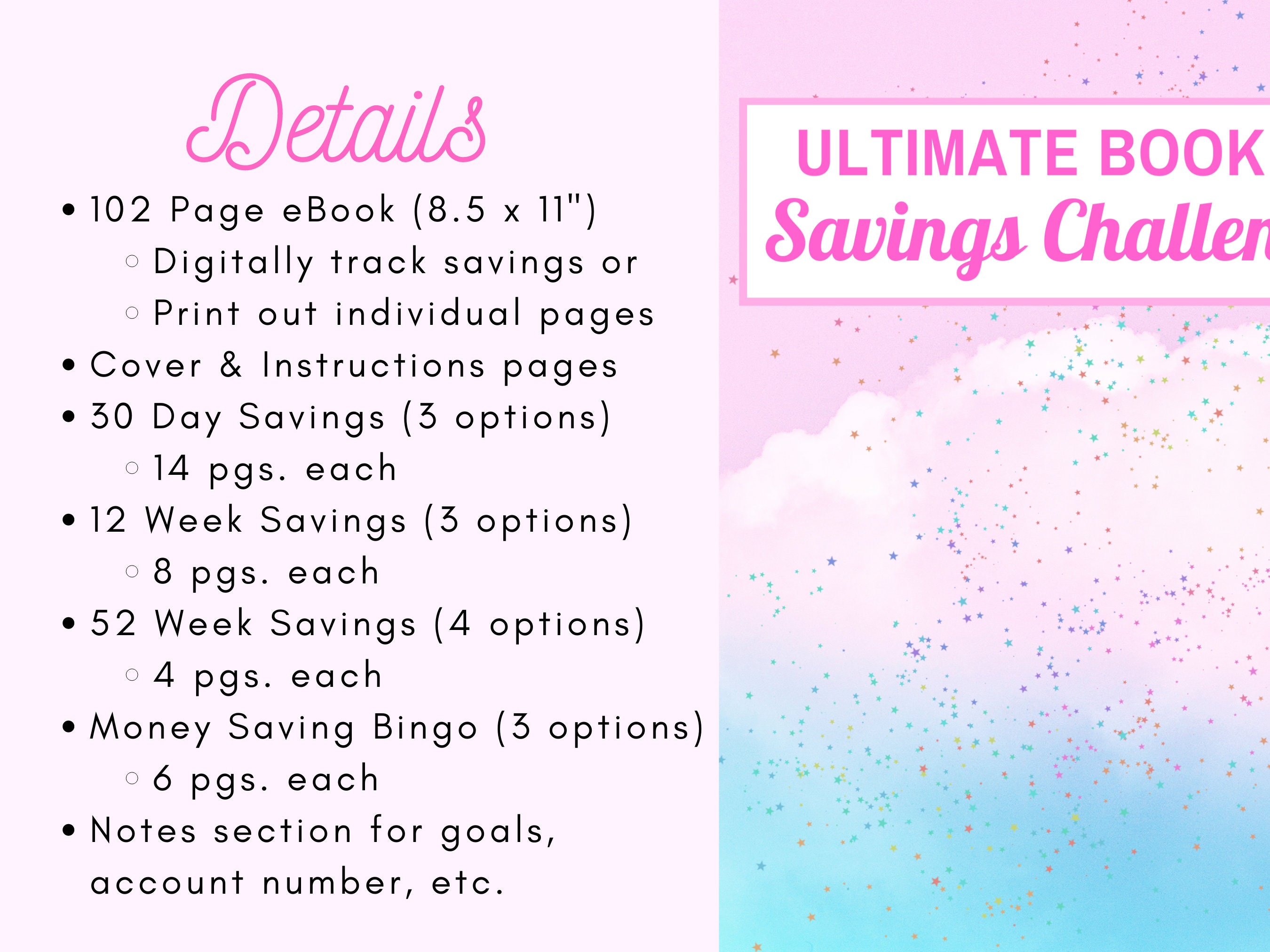 Ultimate Savings Challenge Book Savings Challenge Bundle Savings ...