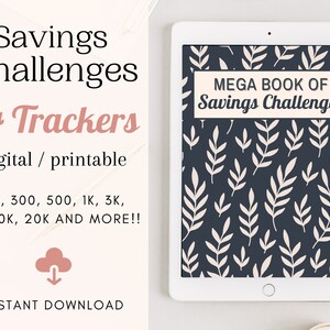 Savings Challenge Book | Savings Challenge Printable | Savings Challenge Bundle | Money Saving Bingo | Savings Tracker