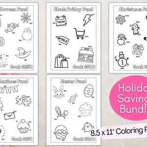 Holiday Savings Challenge: Coloring Page Printables (PDF Download)
