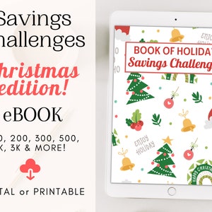 Savings Challenge Book | Digital Christmas Planner | Holiday Savings Tracker | Christmas Savings Challenge | Savings Challenge Bundle