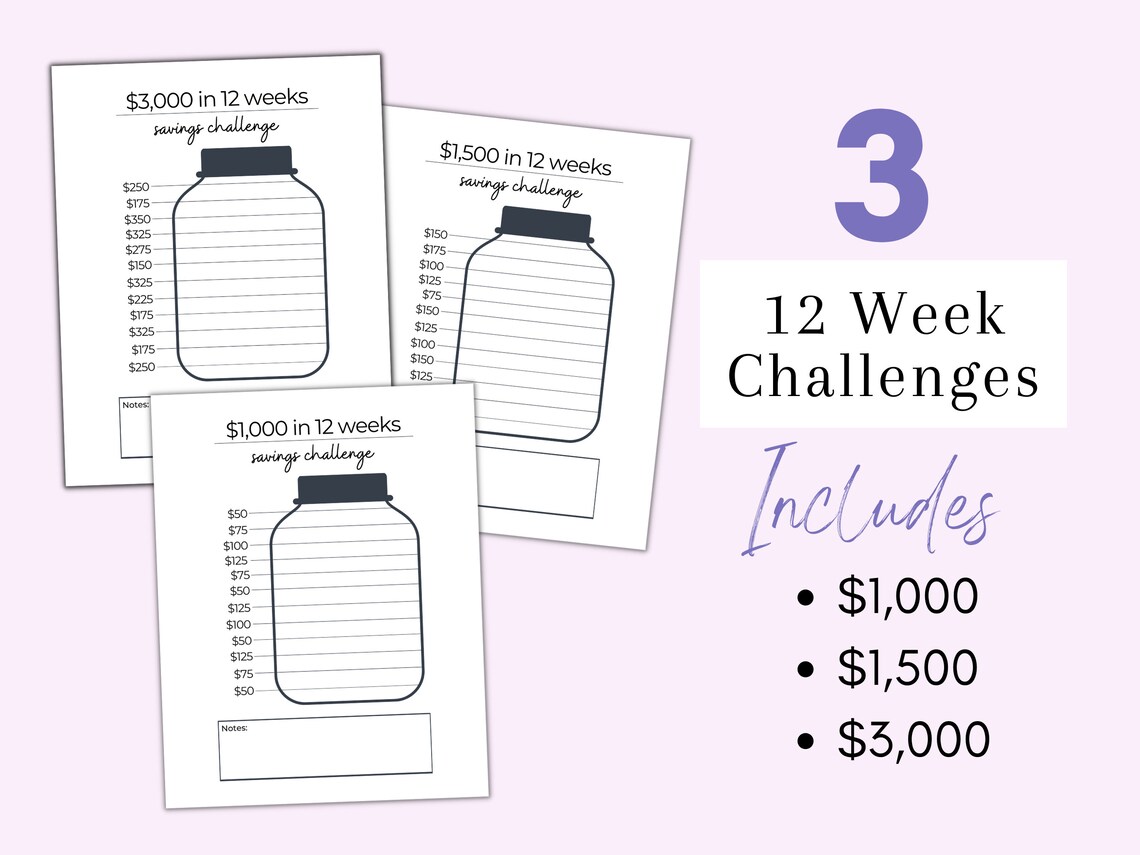 Savings Challenge Book Savings Challenge Bundle Ebook | Etsy