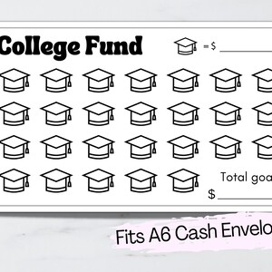 A6 College Fund Savings Challenge: Printable Money Tracker (PDF)
