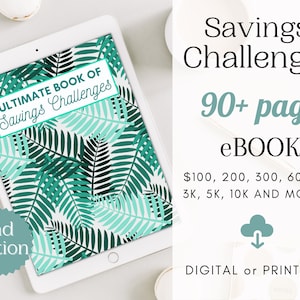 Savings Challenge Book: 12-Month Money Tracker (Printable PDF)